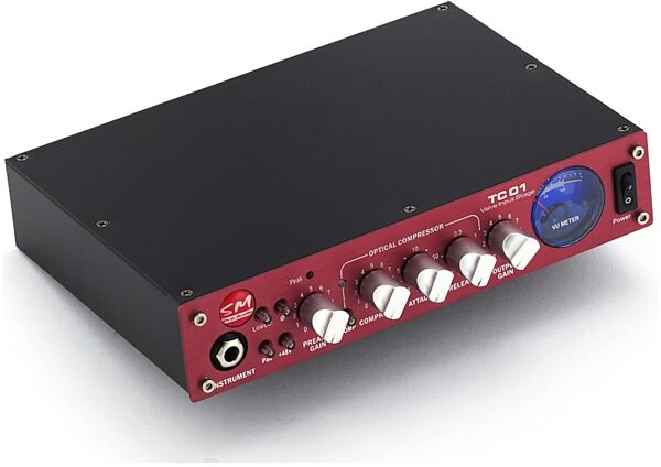 SM Pro Audio TC01 Single Channel Tube Preamp, Angle