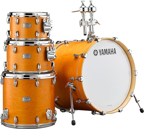 Yamaha TMP2F4 Tour Custom Maple Drum Shell Kit, 4-Piece, Caramel Satin, Action Position Back