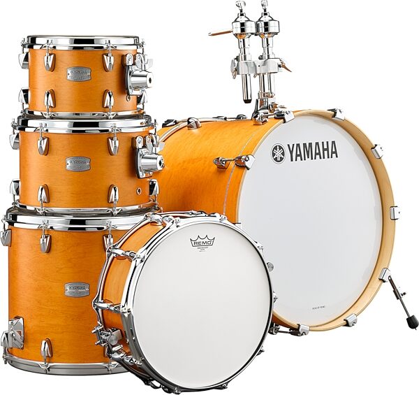 Yamaha TMP2F4 Tour Custom Maple Drum Shell Kit, 4-Piece, Caramel Satin, Action Position Back