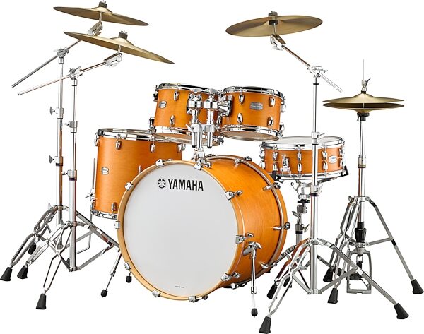 Yamaha TMP2F4 Tour Custom Maple Drum Shell Kit, 4-Piece, Caramel Satin, Action Position Back
