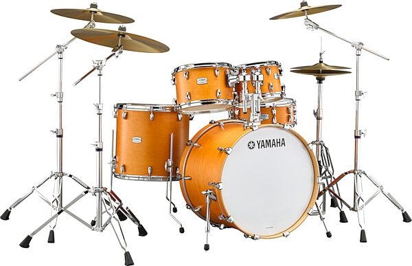 Yamaha TMP2F4 Tour Custom Maple Drum Shell Kit, 4-Piece, Caramel Satin, Action Position Back