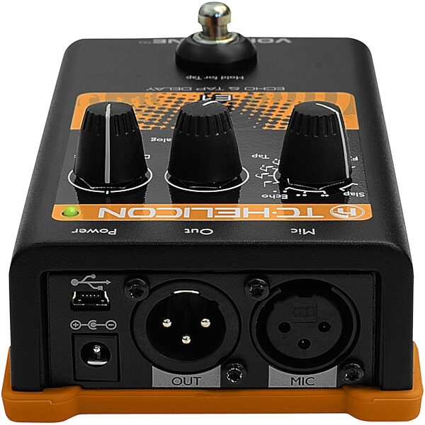 TC-Helicon VoiceTone E1 Echo And Tap Delay Vocal Effects Pedal, Back