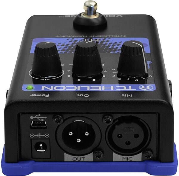 TC-Helicon VoiceTone H1 Intelligent Vocal Harmony Pedal, Back