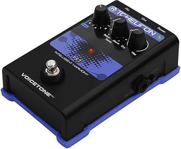 TC-Helicon VoiceTone H1 Intelligent Vocal Harmony Pedal, Angle