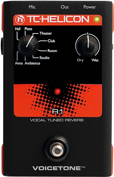 TC-Helicon VoiceTone R1 Vocal Tuned Reverb Pedal, Main