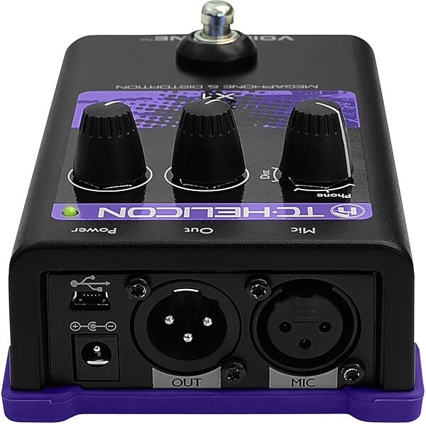 TC-Helicon VoiceTone X1 Megaphone and Distortion Vocal Effects Pedal, Back