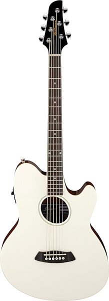 Ibanez TCY10E Talman Cutaway Acoustic-Electric Guitar, Ivory, Blemished, Action Position Back