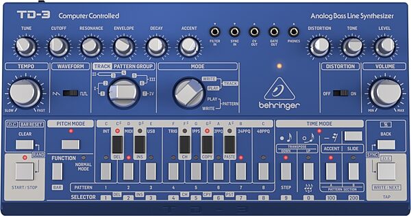 Behringer TD-3 Analog Bass Line Synthesizer, Action Position Back