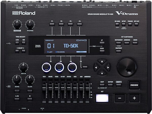 Roland TD-50X V-Drums Sound Module, New, Action Position Front