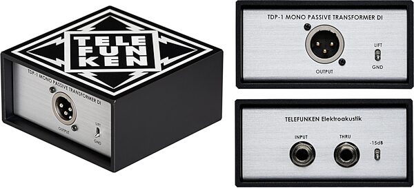 Telefunken TDP-1 Mono Passive Transformer DI Direct Box, All Angles