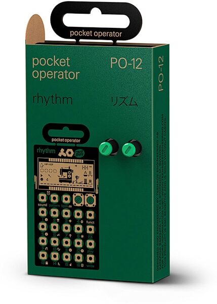 Teenage Engineering PO-12 Rhythm Pocket Operator Drum Machine, New, Action Position Back