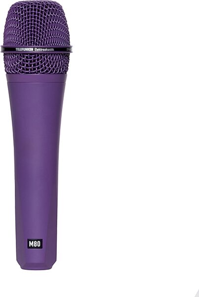 Telefunken M80 Dynamic Supercardioid Microphone, Purple, Rear