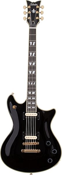 Schecter Tempest Custom Electric Guitar, Black, Action Position Back