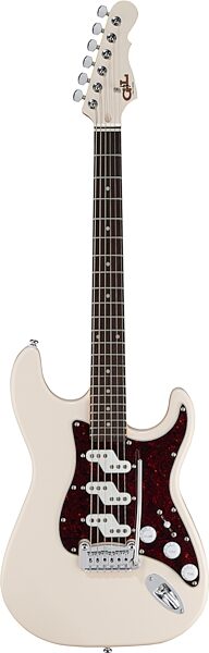 G&L Tribute Comanche Electric Guitar, Olympic White, Action Position Front