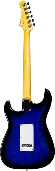 G&L Tribute S-500 Electric Guitar, Blueburst, Action Position Back