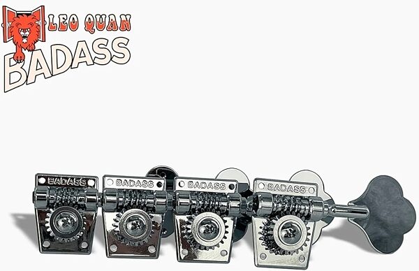 Leo Quan Badass OGT Bass Keys Tuners (Small Post), Chrome, Action Position Front