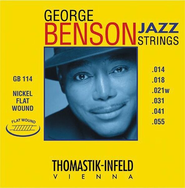Thomastik-Infeld GB112 George Benson Flatwound Electric Guitar Strings, 14-55, GB114, Action Position Back