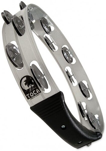 Toca T2502 Aluminum Tambourine, Action Position Back