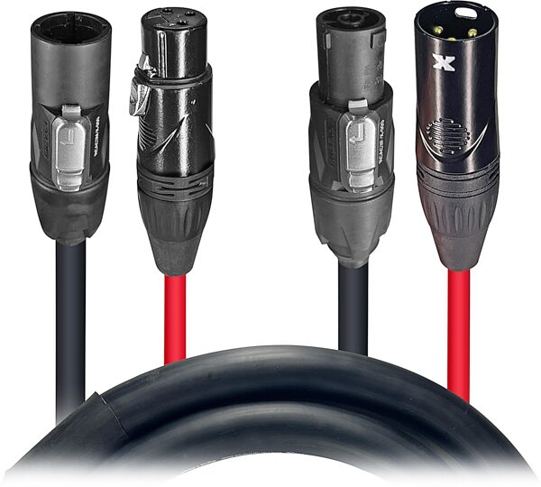 ProX XC-TR112-XLR Power Con and XLR Combo Jumper Cable for Speakers, 3 foot, XC-TR112-XLR03, nolabel
