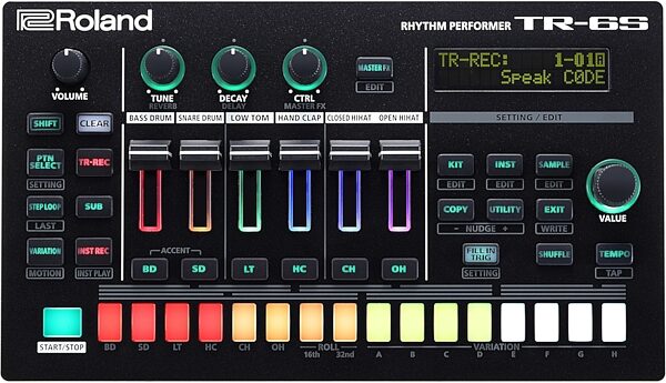 Roland TR-6S Rhythm Performer Drum Machine, New, Action Position Front