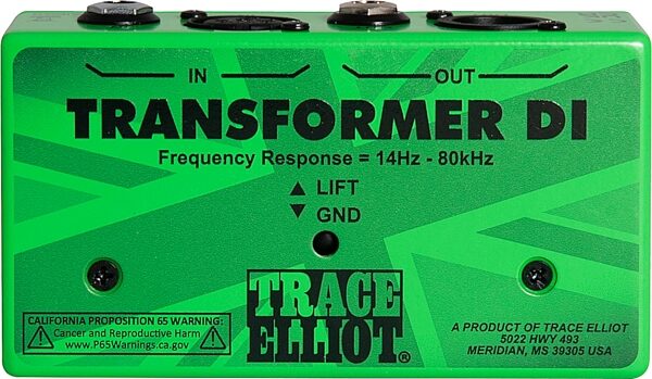Trace Elliot Transformer DI Direct Injection Pedal, New, Action Position Back