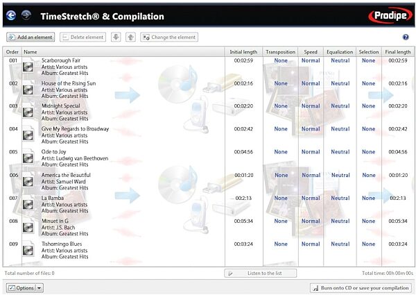 eMedia TimeStretch Software (Windows), Screenshot