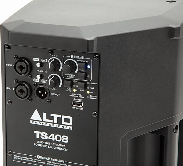 Alto Professional TS408 Powered Loudspeaker, New, Back Detail