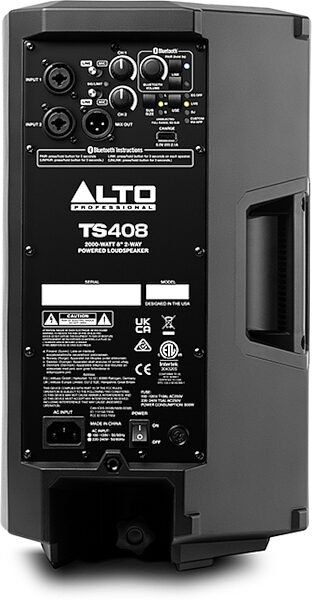 Alto Professional TS408 Powered Loudspeaker, New, Back