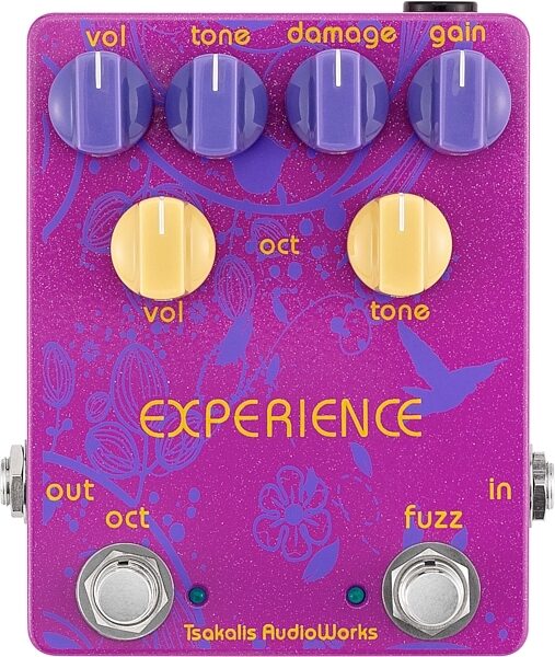 Tsakalis Experience Fuzz Octave Pedal, Action Position Back