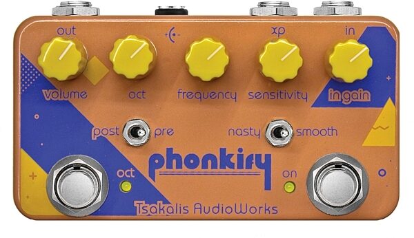Tsakalis Phonkify Envelope Filter Wah and Octave Pedal, Action Position Back