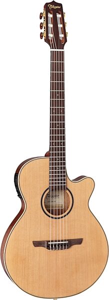 Takamine TSP148N Thinline Nylon Acoustic-Electric Guitar (with Gig Bag), Action Position Back