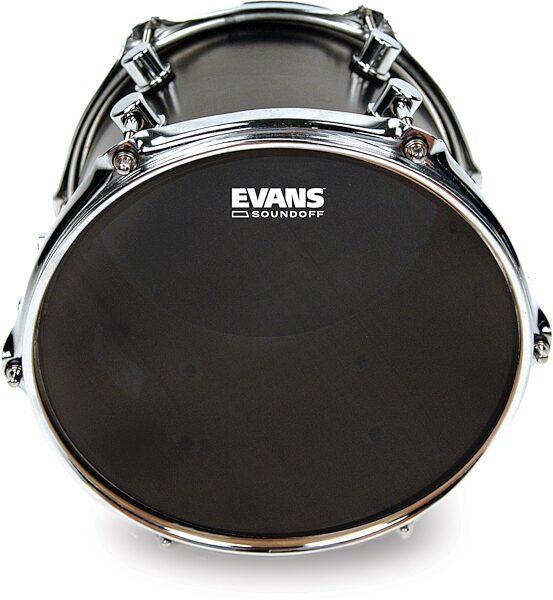 Evans SoundOff Tom Batter Mesh Drumhead, Black, 12 inch, Main Back