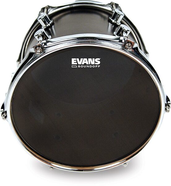 Evans SoundOff Tom Batter Mesh Drumhead, Black, 14 inch, Action Position Back