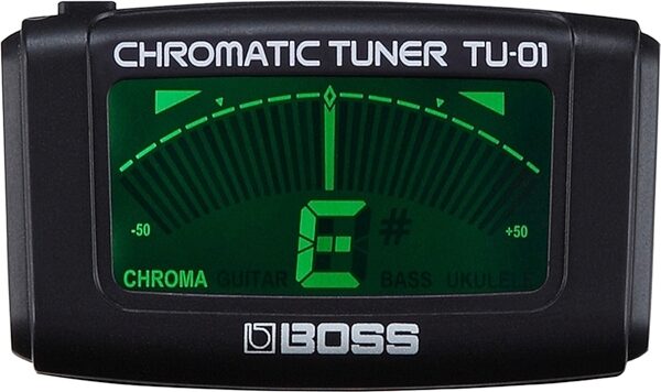 Boss TU-01 Clip-On Chromatic Guitar Tuner, Front