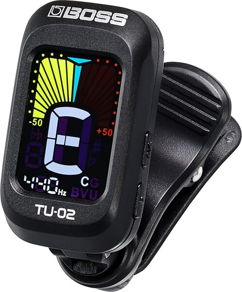 Boss TU-02 Clip-On Tuner, New, Action Position Back