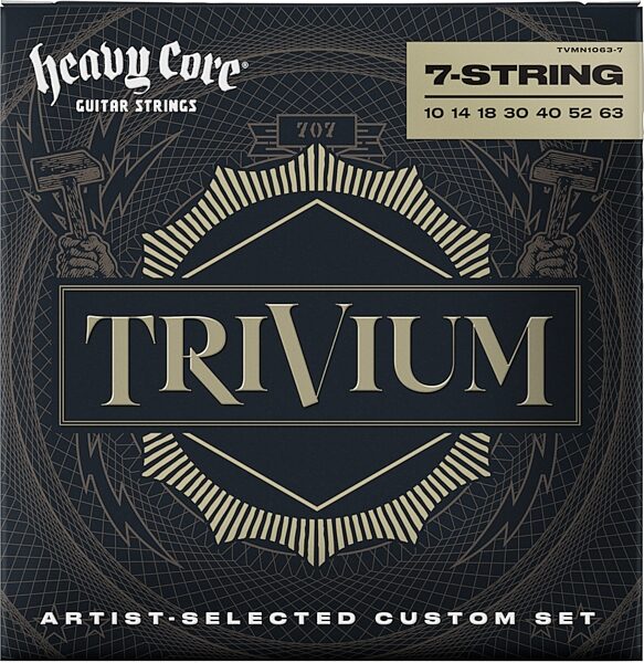 Dunlop TVMN10637 Heavy Core Trivium 7-String Electric Guitar String Pack, New, Action Position Back