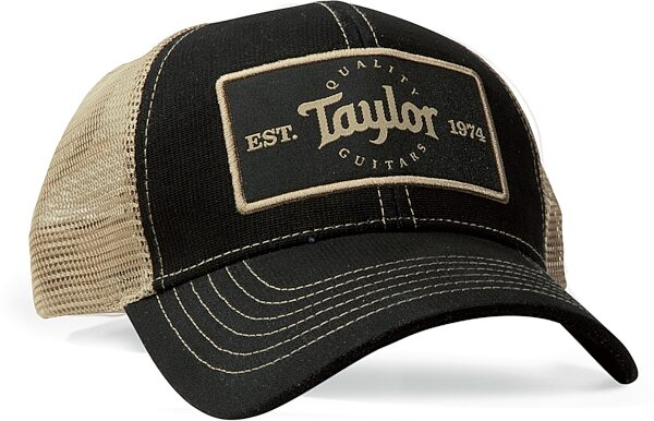 Taylor Trucker Cap, Black/Khaki, Action Position Front