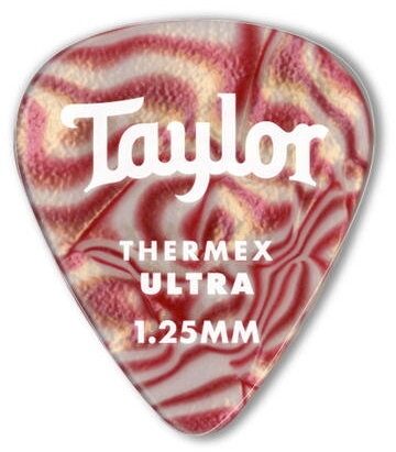 Taylor Thermex Ultra Guitar Picks, Ruby Swirl, 1.0 millimeter, 6-Pack, Main