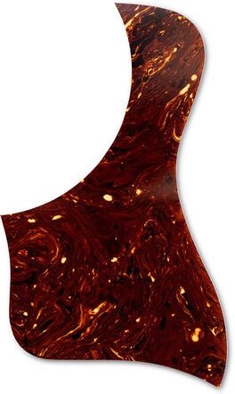 Taylor Baby Pickguard, Tortoise Shell, Right Handed, Action Position Back
