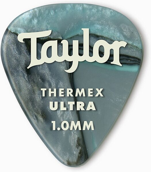 Taylor DarkTone Premium 351 Thermex Ultra Picks, Abalone, 1.0 millimeter, 6-Pack, Action Position Front