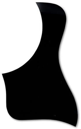 Taylor Academy 12 Nylon Replacement Pickguard, Black, Left Handed, Action Position Back
