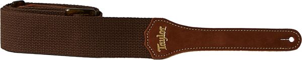 Taylor GS Mini Cotton Guitar Strap, Chocolate Brown, Action Position Back