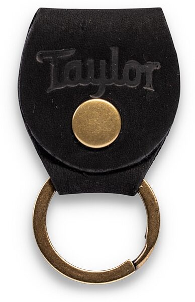 Taylor Key Ring with Leather Pick Holder, Black Nubuck, Action Position Back