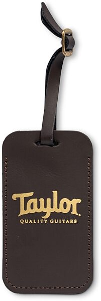 Taylor Leather Luggage Tag, Chocolate Brown, Action Position Back