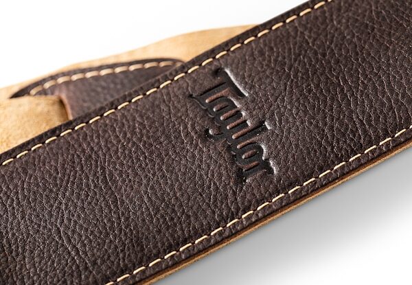 Taylor 2.5" Suede Back Leather Strap, Chocolate Brown, View