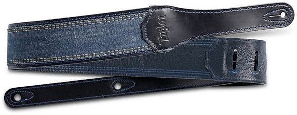 Taylor Blue Denim Guitar Strap, Navy Edge, 2.5 inch, Main