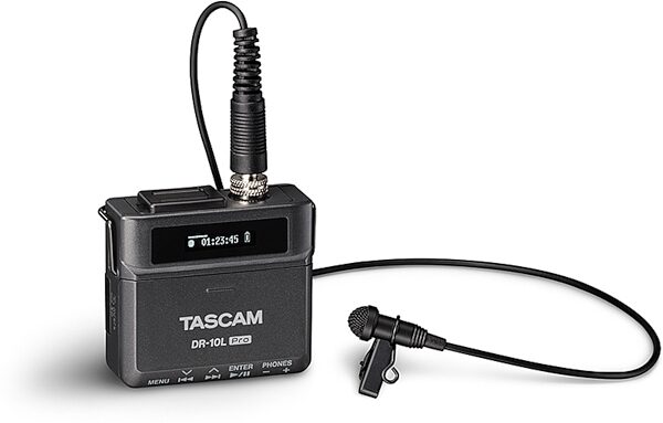 TASCAM DR-10L Pro 32-Bit Float Field Recorder (with Lavalier Microphone), Black, Main