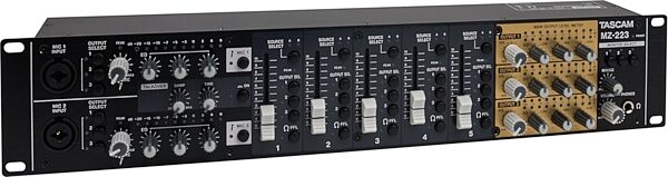 TASCAM MZ-223 Rackmount Multi-Zone Mixer, 5-Channel, New, Action Position Back