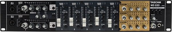 TASCAM MZ-223 Rackmount Multi-Zone Mixer, 5-Channel, New, Action Position Back