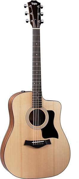 Taylor 110ce-W Dreadnought Acoustic-Electric Guitar (with Gig Bag), Action Position Back